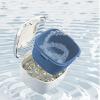 Denture Bath Case - Cleaning Cup for Retainers with Strainer Basket | Abs and Pp Material with Leak-Proof Lid, Portable Mouth Guard Container for Home Offices Car Travel Blue view 3