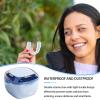 Denture Bath Case - Cleaning Cup for Retainers with Strainer Basket | Abs and Pp Material with Leak-Proof Lid, Portable Mouth Guard Container for Home Offices Car Travel Blue view 4
