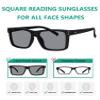 Eyekepper Oversized Reading Sunglasses Square Large Frame Sunshine Readers for Men and Women - Grey Lens +3.25 view 4
