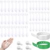 100 Pack Disposable Wristband Snap Buckles, Hospital Wristband Secure Lock Clips, Vinyl Wristband Fasteners for Hospital Patient ID, Events, Concerts, Waterparks & Festival Admission Bracelets view 1