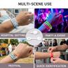 100 Pack Disposable Wristband Snap Buckles, Hospital Wristband Secure Lock Clips, Vinyl Wristband Fasteners for Hospital Patient ID, Events, Concerts, Waterparks & Festival Admission Bracelets view 2