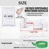 100 Pack Disposable Wristband Snap Buckles, Hospital Wristband Secure Lock Clips, Vinyl Wristband Fasteners for Hospital Patient ID, Events, Concerts, Waterparks & Festival Admission Bracelets view 3