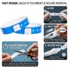 100 Pack Disposable Wristband Snap Buckles, Hospital Wristband Secure Lock Clips, Vinyl Wristband Fasteners for Hospital Patient ID, Events, Concerts, Waterparks & Festival Admission Bracelets view 4
