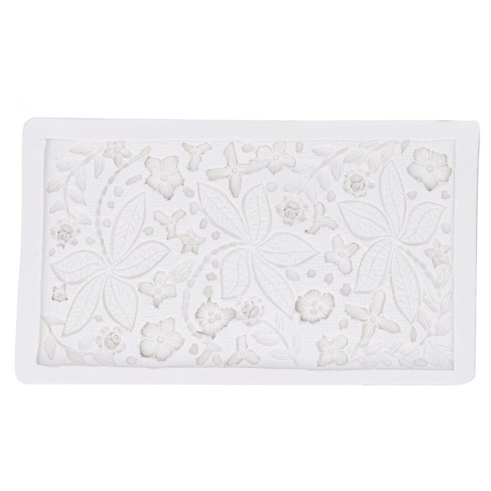 Flower Leaf Fondant Silicone Set Reusable Cake Decorating Tool for DIY Baking Candy Chocolate Soap Grey 300g