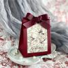 20pcs Elegant Flowers Birds and Forest Wedding Candy Box with Wooden Ring - DIY Favors for Birthday Parties and Jewelry Gift(Red) view 2