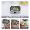 Round Pill Box Hand Drawn Horse Pill Case for Purse & Pocket 2 Compartment Medicine Pill Organizer Portable Travel Pillbox Medicine Vitamin Cod Liver Oil Storage Box view 4