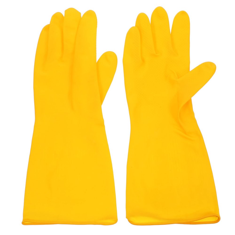 COHEALI Long Latex Dishwashing Gloves Waterproof Rubber Gloves for Men and Women Small Size for Kitchen and Dishwashing 1 Pair