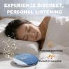 Sleep Speaker Under Pillow, Bluetooth Pillow Speaker, Bone Conduction Audio with White Noise Timer Wireless Sleep Aid with Stereo Bass Private Sleep Headphones, Ultra Slim Blue-Tooth 5.4 (2PCS) view 3