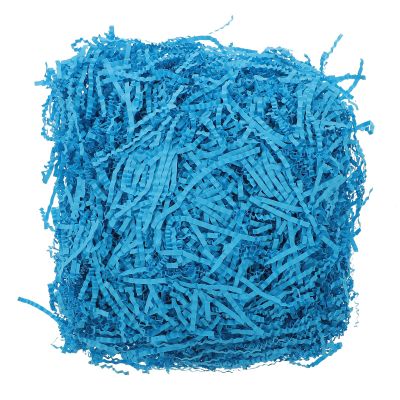 MAGICLULU Raffia Filament Wrinkling Paper Shredded Paper 100g Lake Blue Crinkle Cut Box Filler for Wedding Decor Wrapping Supplies and Packing