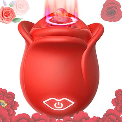 Rose with Tongue Women Viboators Toy Viboatorr, 2025 Rose Vibratoar Suction Vibratoer Adult Tool for Women Today, Powerful Clitioral Sucker Vibrates Rose Vibratoer, 10 Modes Q915