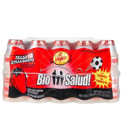 El Viajero Bio Salud Strawberry Beverage, 50 ct.