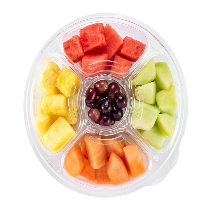 Fruit Tray, Ready to eat party platter with freshly cut cantaloupe, honeydew, pineapple, and watermelon, and grapes. Ready to serve and great for hosting events. Reduce the amount of prep work needed with this fresh, ready to serve party tray. Serves
