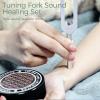 Tuning Forks for Healing Set(128Hz, 136.1Hz, 432Hz, 528Hz),Weighted & Unweighted Sound Therapy Tuning Fork Tools with Activator & Storage Pouch for Meditation, Yoga,Chakra Balance & Relaxation view 2