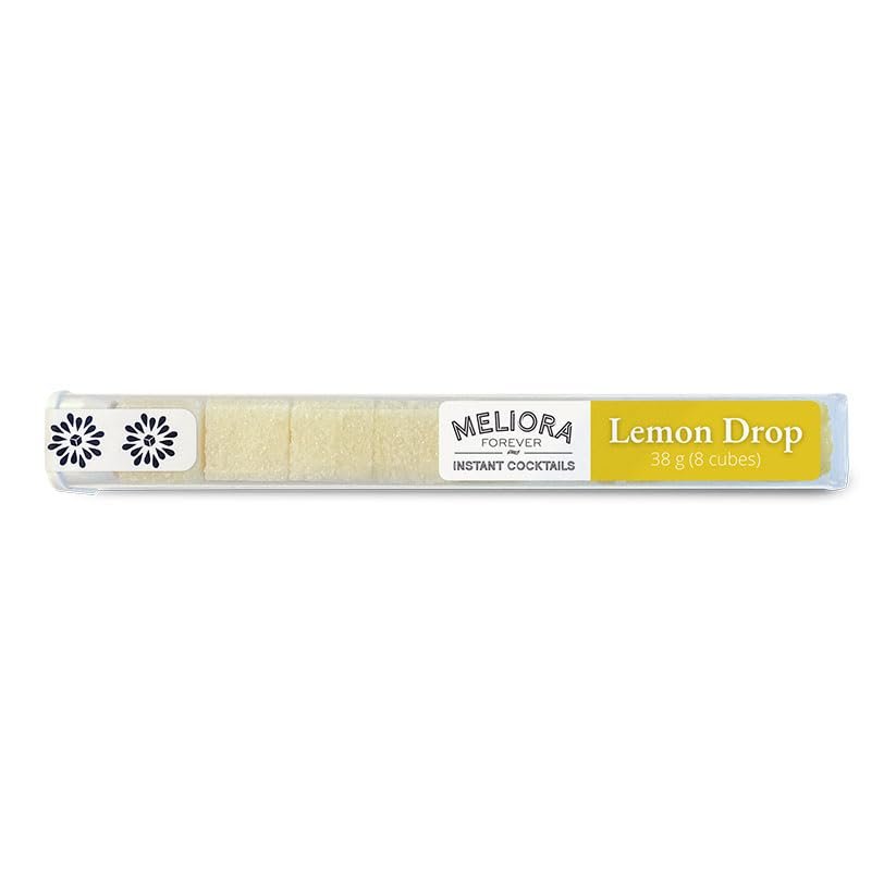 Meliora Forever Lemon Drop Instant Cocktail Cubes, 8 Pack - Just add Vodka - cane sugar, award-winning lemon bitters, triple sec extract