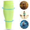 Mumian Sport Training Shin Pads Calf Sleeves, Breathable Protective Gear for Running Soccer Basketball, Fluorescent Green with 3D Compression Support (S) view 3