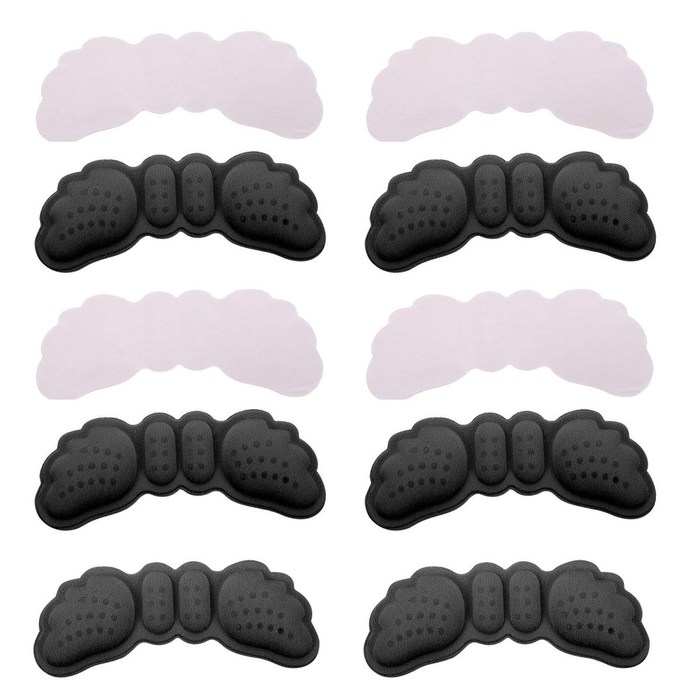 QUMIIRITY 5 Pairs Black Thin Anti-Slip Heel Pads 3mm Thick Wear-Resistant Foot Cushions for High Heels Shoes Comfortable Inserts for Women