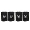 Tissting 2-Pack Wrist Sweatbands for Sports, Wicking Athletic Wristbands for Gym Yoga Basketball Tennis Men Women (Black) (Black) view 1