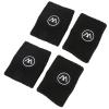 Tissting 2-Pack Wrist Sweatbands for Sports, Wicking Athletic Wristbands for Gym Yoga Basketball Tennis Men Women (Black) (Black) view 3