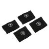 Tissting 2-Pack Wrist Sweatbands for Sports, Wicking Athletic Wristbands for Gym Yoga Basketball Tennis Men Women (Black) (Black) view 4