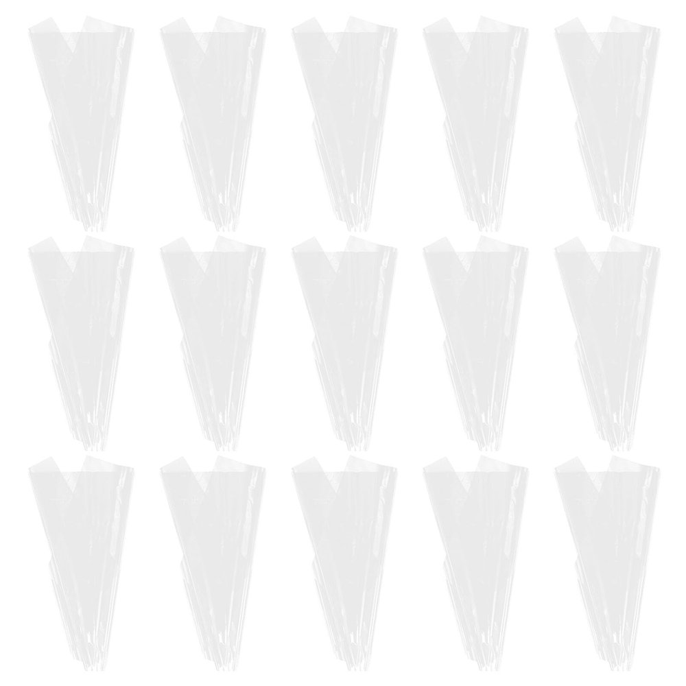 MINAOLULUS 60 Sheets Flower Wrapping Paper Cellophane 45x45cm 2.3 Mil Plastic Floral Wrapping for Florist Bouquet Packaging and DIY Wrap