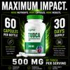 Leaping Lynx TUDCA 500mg Tauroursodeoxycholic Acid Supplement 60 Capsules TUDCA Liver Support Supplement Bile Acid Digestive Support Non-GMO, ISO-Certified view 3