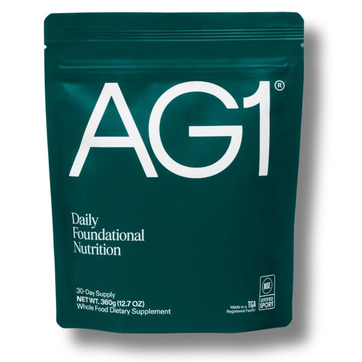 AG1 Greens Powder Refill Pouch 75 Vitamins, Multivitamin & Probiotic | Gut Health Support | Vegan, Keto, Gluten Free | Athletic Greens Supplement - Pouch Only, Classic Formula