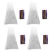 Ciieeo Cone Shaped Opp Candy Packaging Bags 800pcs (100pcs 13x25cm X4 Sets + 400pcs Twist Ties) Xmas Party Favor Storage Treat Bags for Holiday Wrapping Random Color view 1