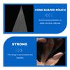 Ciieeo Cone Shaped Opp Candy Packaging Bags 800pcs (100pcs 13x25cm X4 Sets + 400pcs Twist Ties) Xmas Party Favor Storage Treat Bags for Holiday Wrapping Random Color view 2