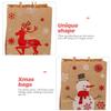 Parliky Christmas Kraft Paper Bags with Handles 24pcs, 21cm X 15cm X 8cm Tote Bags for Party Candy, Florist Packing, and Holiday Present Wrapping view 3