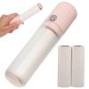 minkissy Portable Lint Roller with 4 Rolls Sakura Pink Sticky Sheets, Mini Travel Lint Remover for Pet Hair, Dust, and Fuzz on Clothes and Furniture view 1