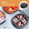 SOLUSTRE 4-Compartment Mini Medicine Organizer Pill Case, Gray, Portable Travel Pill Dispenser for Daily Vitamin and Medication Storage view 4