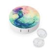 Beautiful Mermaid Tail Round Contact Lens Case Portable Contact Lens Kit With Mirror Travel Lens Case With Applicator Diy Custom Lens Case Small Lens Storage Box Cute Contact Lens Accessory Gift For C view 1