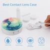 Beautiful Mermaid Tail Round Contact Lens Case Portable Contact Lens Kit With Mirror Travel Lens Case With Applicator Diy Custom Lens Case Small Lens Storage Box Cute Contact Lens Accessory Gift For C view 3