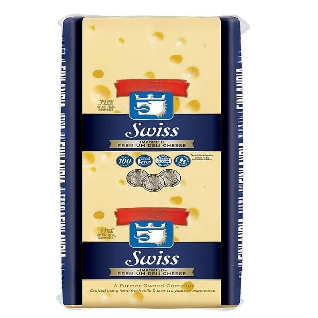 Swiss Cheese , all-natural Swiss cheese is imported from Finland and aged for over 100 days. , Lactose-free , Contains Cultured Pasteurized Part Skim Milk, Salt and Enzymes . Flavor : Rich, nutty, and robust with a distinctly spicy flavor. [ 24 oz ,