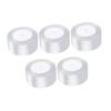 KICHOUSE 5 Rolls White Satin Ribbon for Wrapping, Bouquet and Flower Decoration, Polyester DIY Present Packaging Supplies for Wedding, Birthday, Shower, and Craft Use view 1