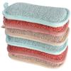 ibasenice 6pcs Thickened Linen Dish Cleaning Sponges Set Small Kitchen Scrub Sponges for Daily Use Reusable Cotton-Linen Blend Wok Blocks for Household Dishwashing Random Color view 1