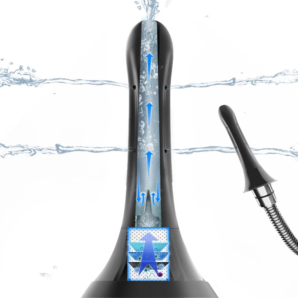 Douche Nozzle for Men - Douche Enemas for Men, Douche Head Attachment for Safe and Effective Anal Cleaning, 7 Spray Holes,Enema kit Backflow