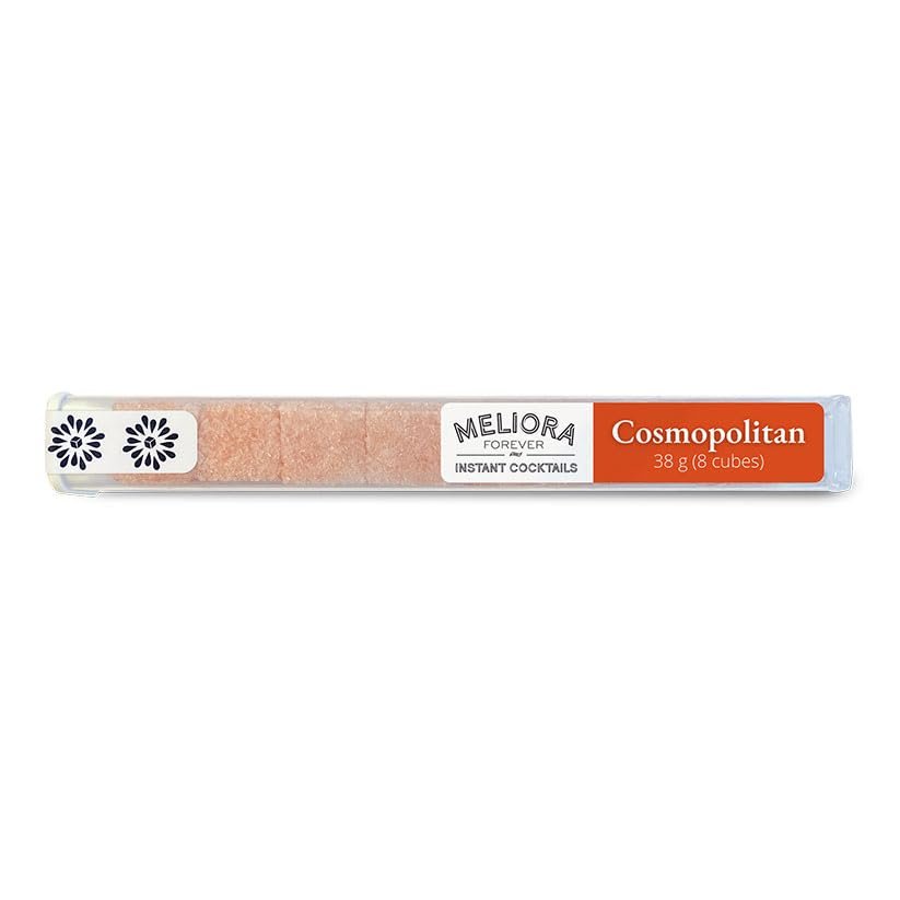 Meliora Forever Cosmopolitan Instant Cocktail Cubes, Spiced Cranberry with Orange and Lime, Made with Award Winning Bitters, 8-Count Tube