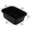 Loiycg 18 Quart Black Rectangular Dishpan Tub, Plastic Wash Basin, 3 Packs view 2