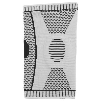 LALADEFIEE Breathable Sports Compression Sleeve with Elastic Silicone Spring Support, Grey Medium Knee Pad for Outdoor Running, Basketball, Cycling, and Fitness