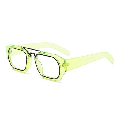 AOOLIA Aviator Reading Glasses for Women Men, Trendy Square Blue Light Blocking Glasses Reader, Anti-Reflective Coating Lens (Green, 2.75, x)