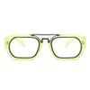 AOOLIA Aviator Reading Glasses for Women Men, Trendy Square Blue Light Blocking Glasses Reader, Anti-Reflective Coating Lens (Green, 2.75, x) view 2