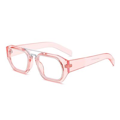 AOOLIA Aviator Reading Glasses for Women Men, Trendy Square Blue Light Blocking Glasses Reader, Anti-Reflective Coating Lens (Red, 0.75, x)