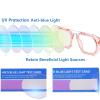 AOOLIA Aviator Reading Glasses for Women Men, Trendy Square Blue Light Blocking Glasses Reader, Anti-Reflective Coating Lens (Red, 0.75, x) view 3