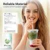 WANNADAY 100 Pack 24 oz Clear Plastic Cups with Lids and Straws, Disposable Iced Coffee Cups To Go Sturdy Smoothie Cups for Cold Drinks view 4