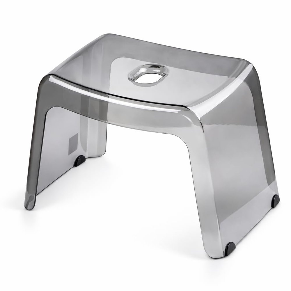 Acrylic Shower Stool, Clear Shower Bench, Bathroom Stool for Shaving Legs