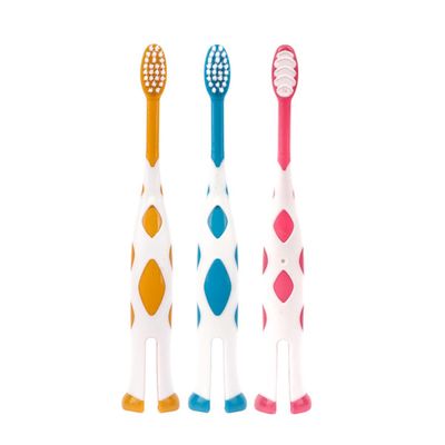 LABRIMP Soft Bristle Toothbrush Set for Age 2-5, 6pcs Manual Toothbrushes with Cartoon Handles for Gentle Cleaning and Oral Care