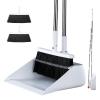 MOPALL Broom with Collapsible Dustpan Combo Set Includes 2 Broom Heads view 1