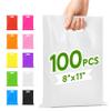Crweety 100 Pcs White Party Favor Gift Bags 8x11, Small Goodie Bag Bulk view 1