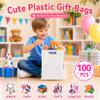 Crweety 100 Pcs White Party Favor Gift Bags 8x11, Small Goodie Bag Bulk view 3